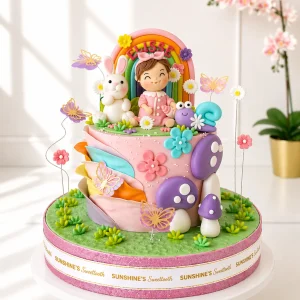 Fairy Birthday Cake | Floral Butterfly Cake | 01