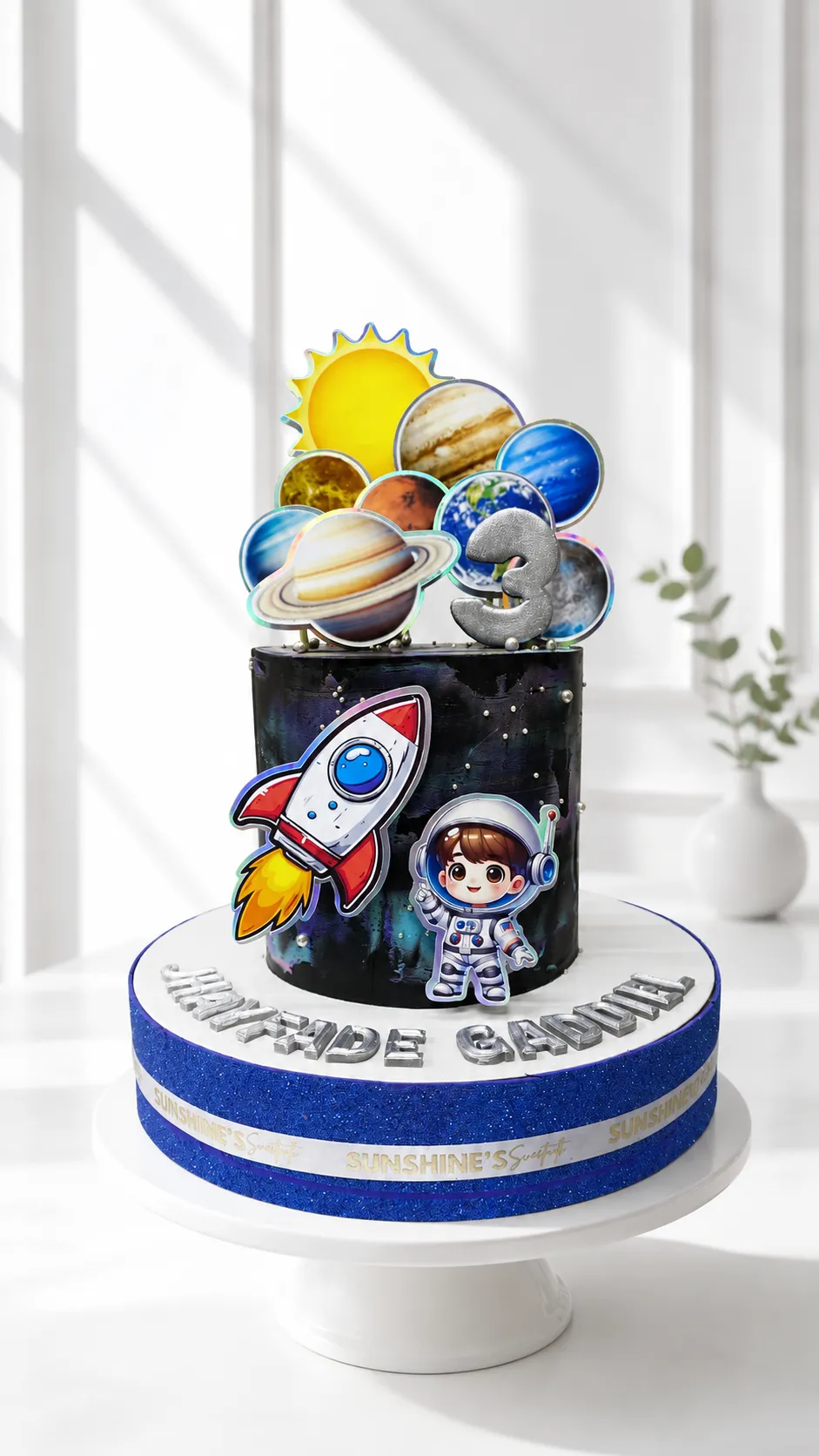 Galaxy Birthday Cake | Astronaut & Outer Space Cake | 01