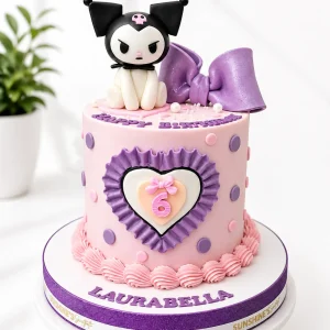 Kuromi Birthday Cake | Sanrio Theme Cake | 01