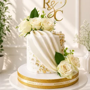 Elegant Wedding Cake | Engagement & Anniversary Cake | 01