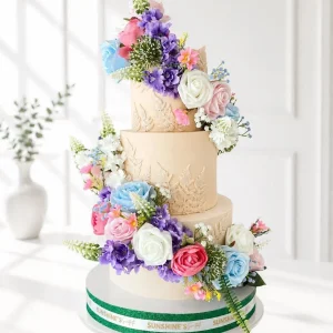 3-Tier Elegant Wedding Cake | Engagement & Anniversary Cake | 01