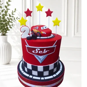 Lightning McQueen Birthday Cake | Cars Race Car Theme Cake | 01