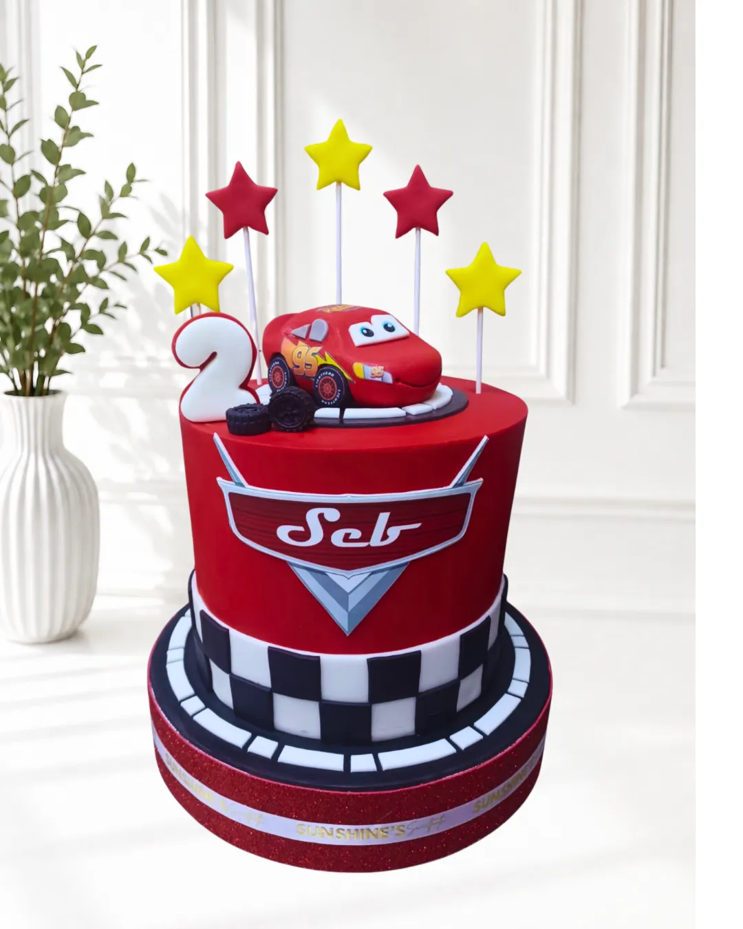 Lightning McQueen Birthday Cake | Cars Race Car Theme Cake | 01