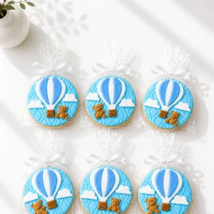 Hot Air Balloon Bear Cookies | 6-Piece Cookie Set | 01