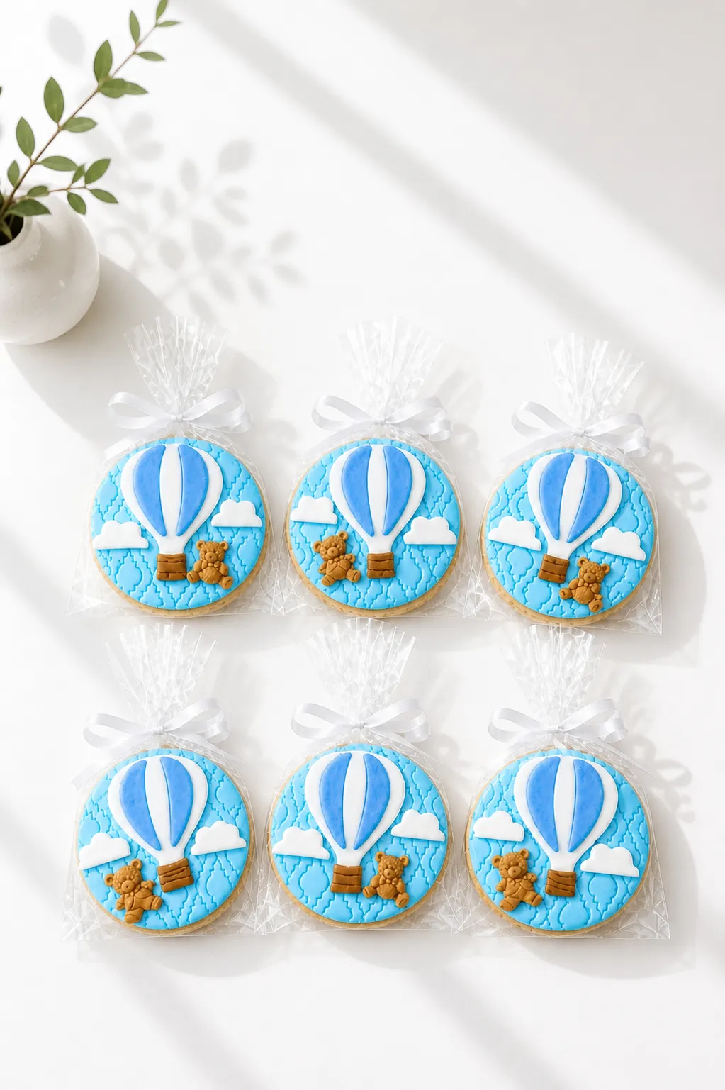 Hot Air Balloon Bear Cookies | 6-Piece Cookie Set | 01