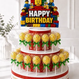 LEGO Cake Pop Tower | Building Blocks Theme Cake Pop Tower | 01