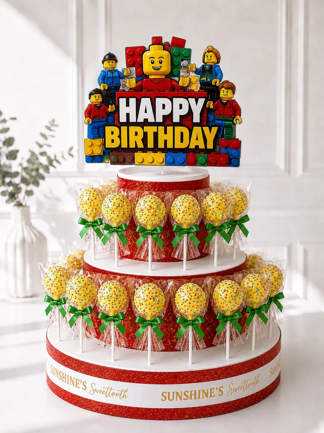 LEGO Cake Pop Tower | Building Blocks Theme Cake Pop Tower | 01
