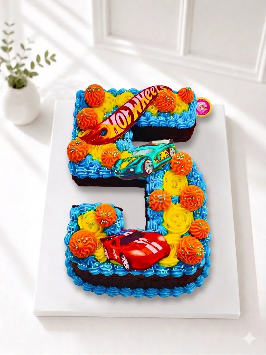 Hot Wheels Birthday Cake | Race Car Theme Cake | 04
