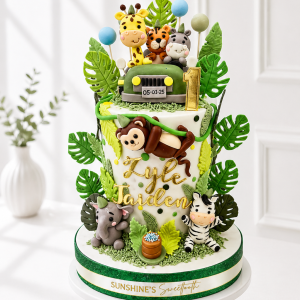 Safari Animals Birthday Cake | Jungle Cake | 08