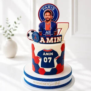 Paris Saint-Germain Birthday Cake | Football Theme Cake | 01