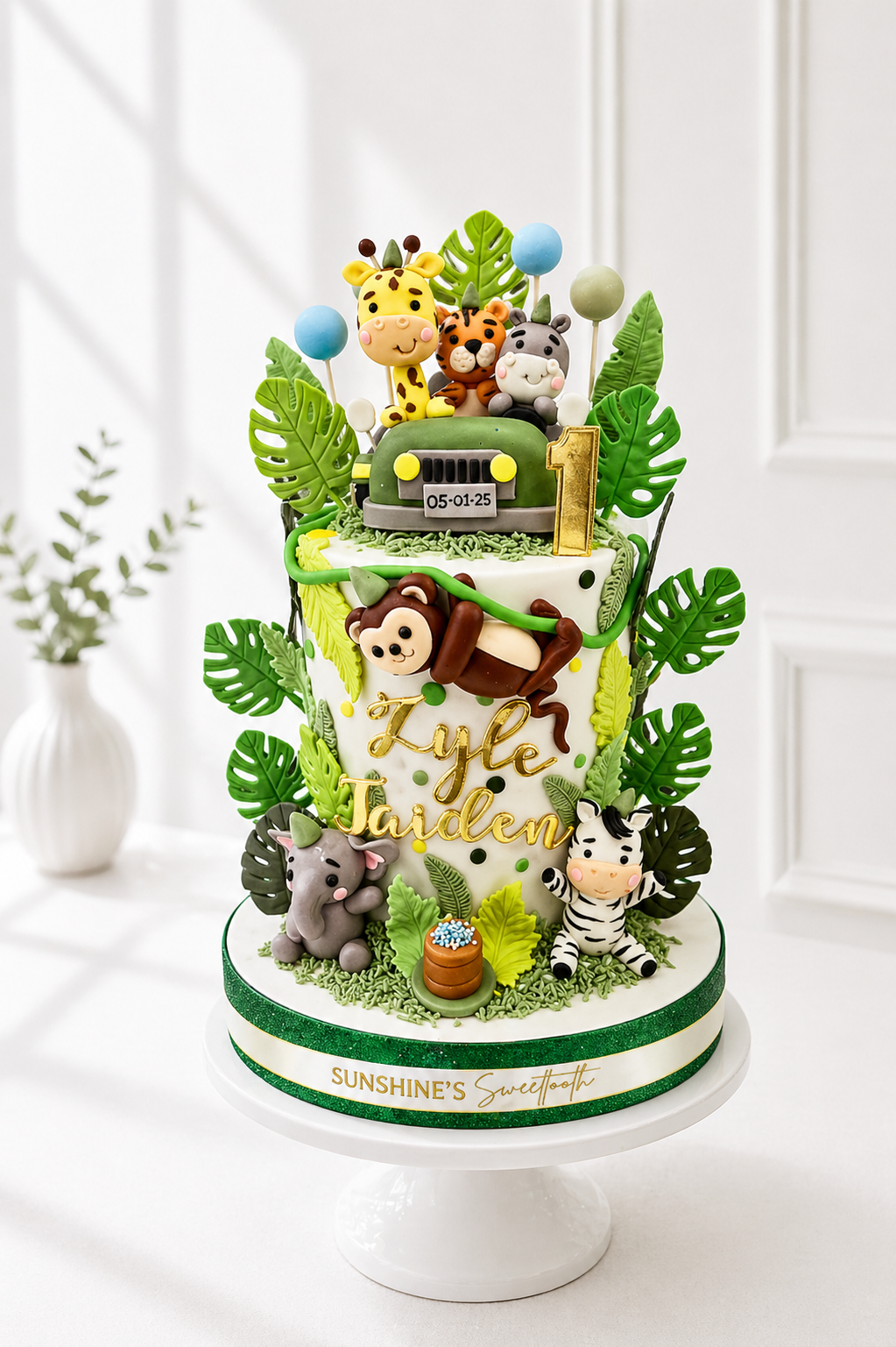 Safari Animals Birthday Cake | Jungle Cake | 08
