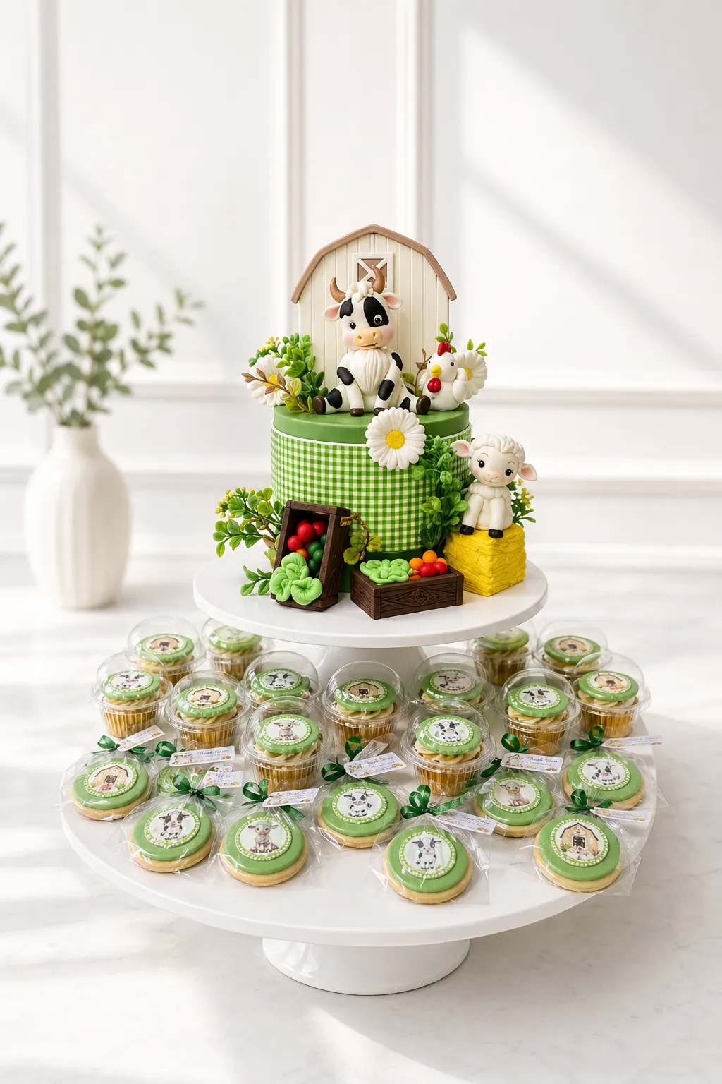 Farm Animals Birthday Cake Set | Barn Theme Cake Set | 01