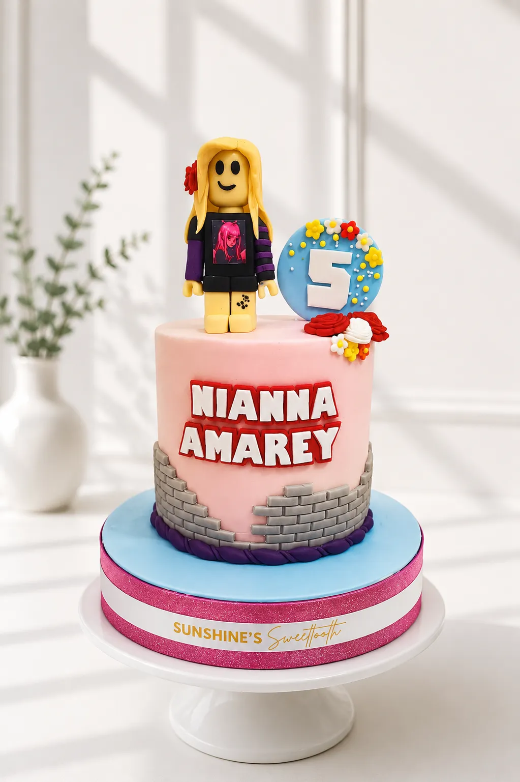 Roblox Girls Birthday Cake | Gaming Theme Cake | 02