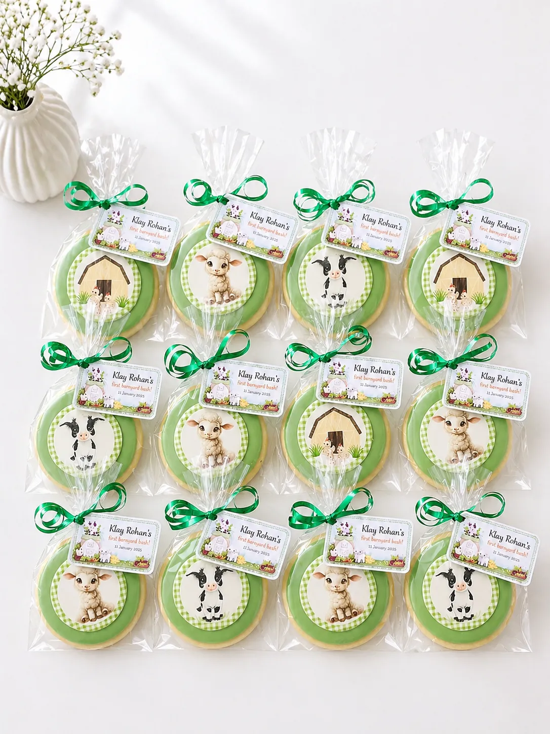 Farm Animals Cookies | Barn Theme Cookies | 6-Piece Cookie Set | 01
