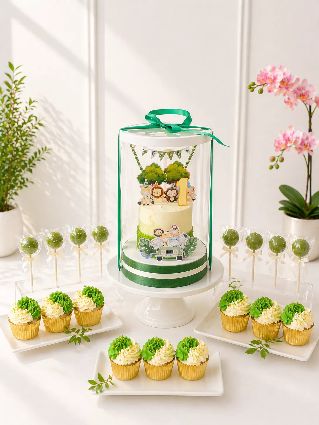Safari Animals Birthday Cake Set | Jungle Theme Cake Set | 04