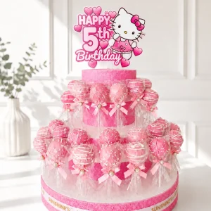 Hello Kitty Cake Pop Tower | Sanrio Theme Cake Pop Tower | 01