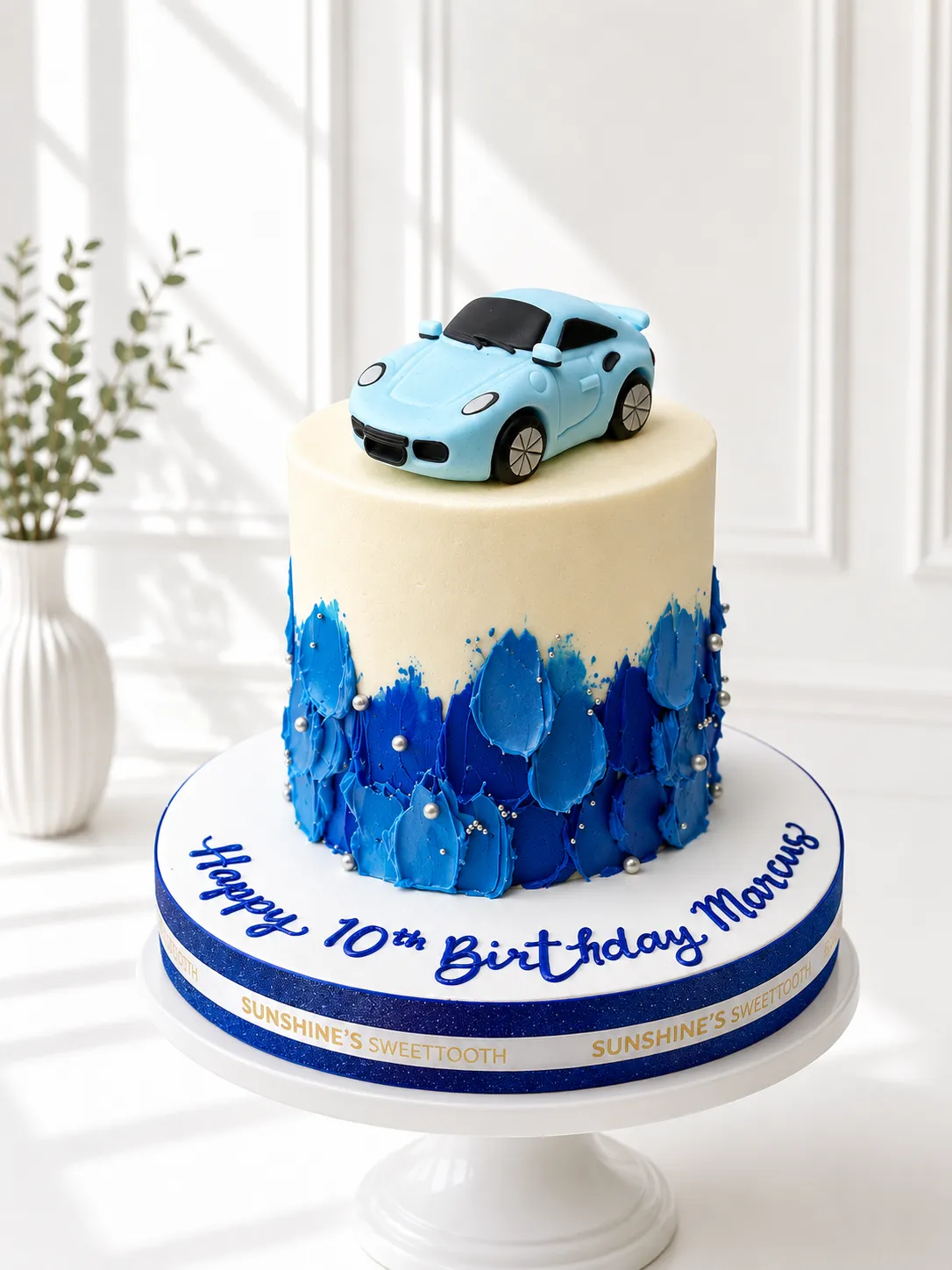 Race Car Birthday Cake | Sports Car Theme Cake | 01