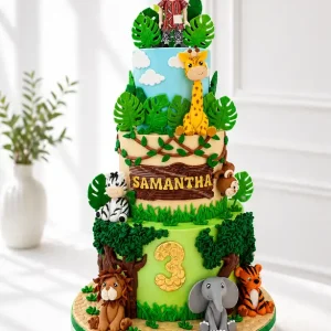 Safari Animals Birthday Cake | Jungle Cake | 10