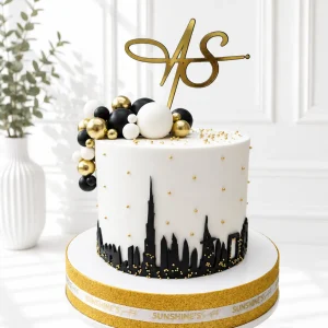 Black & Gold Birthday Cake for Men | Luxury Cake | 08