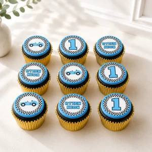Race Car Cupcakes | 6-Piece Set | 01