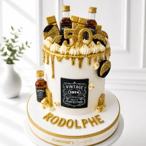 Jack Daniel's-Inspired Birthday Cake | Whiskey Cake | 02