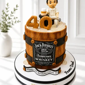 Jack Daniel's-Inspired Birthday Cake | Whiskey Cake | 03