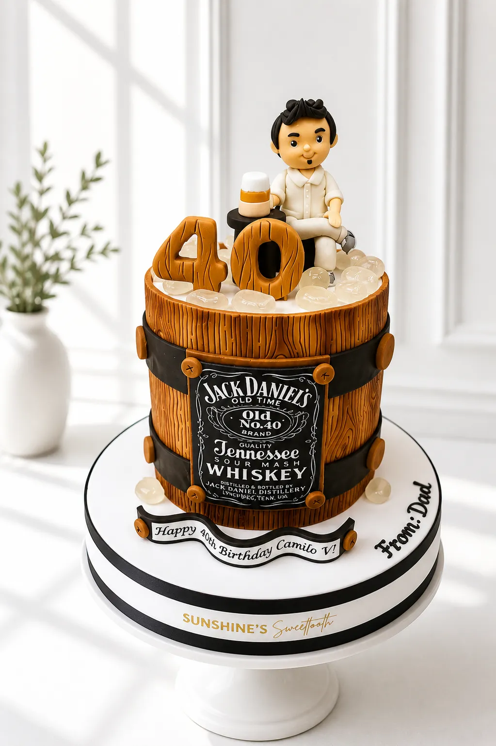 Jack Daniel's-Inspired Birthday Cake | Whiskey Cake | 03