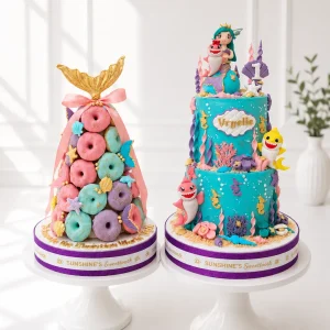 Mermaid Birthday Cake Set | Under the Sea Cake Set | 01