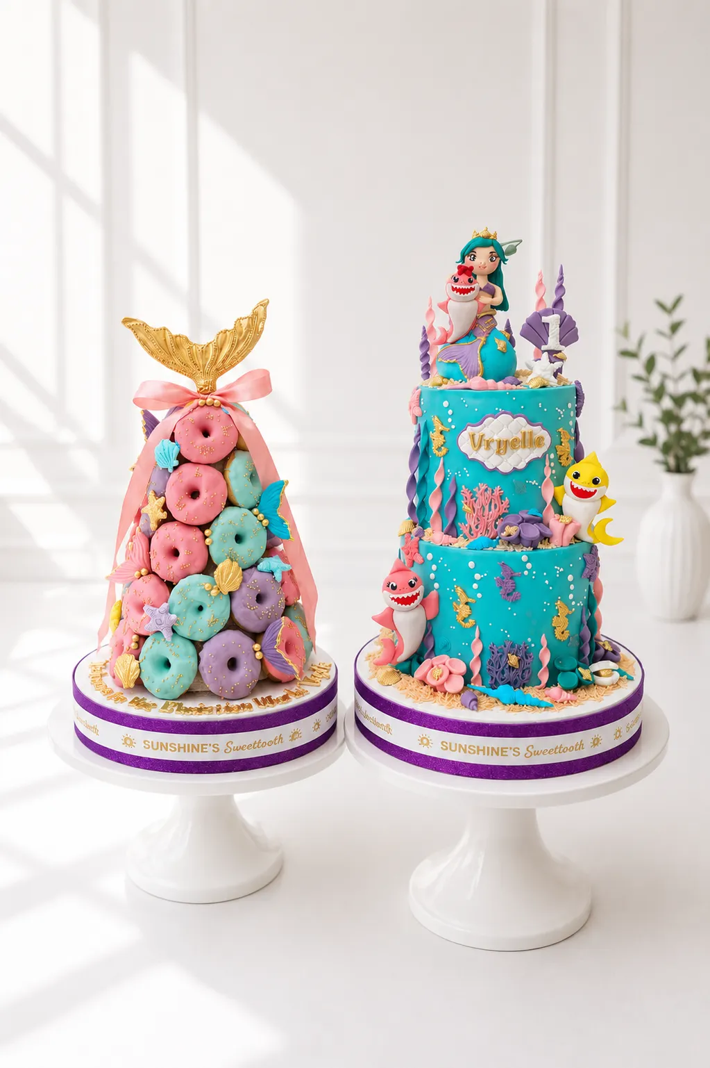Mermaid Birthday Cake Set | Under the Sea Cake Set | 01