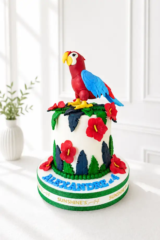 Parrot Birthday Cake | Tropical Bird Cake