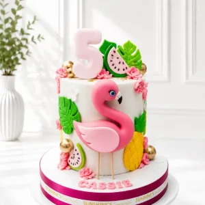 Flamingo Birthday Cake | Tropical Bird Cake