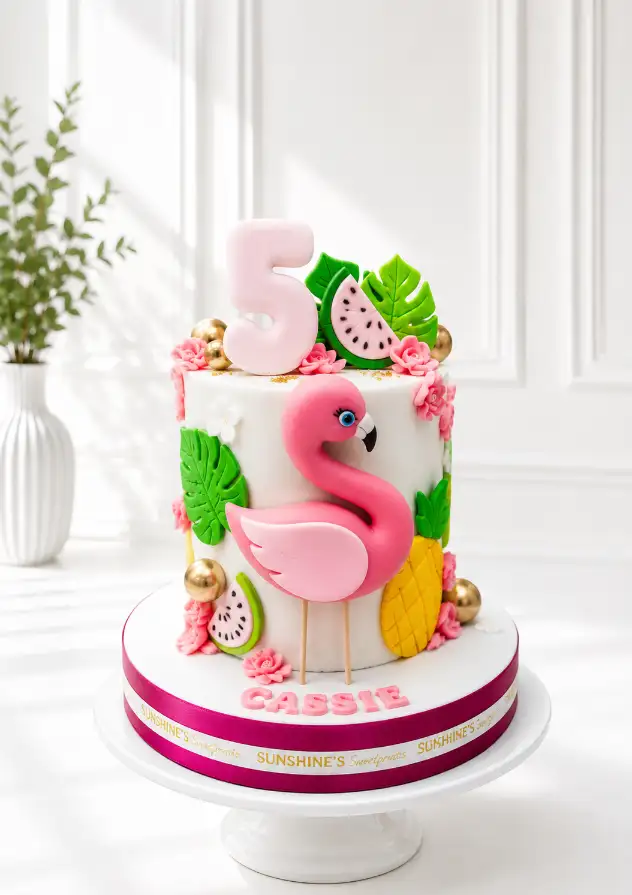 Flamingo Birthday Cake | Tropical Bird Cake