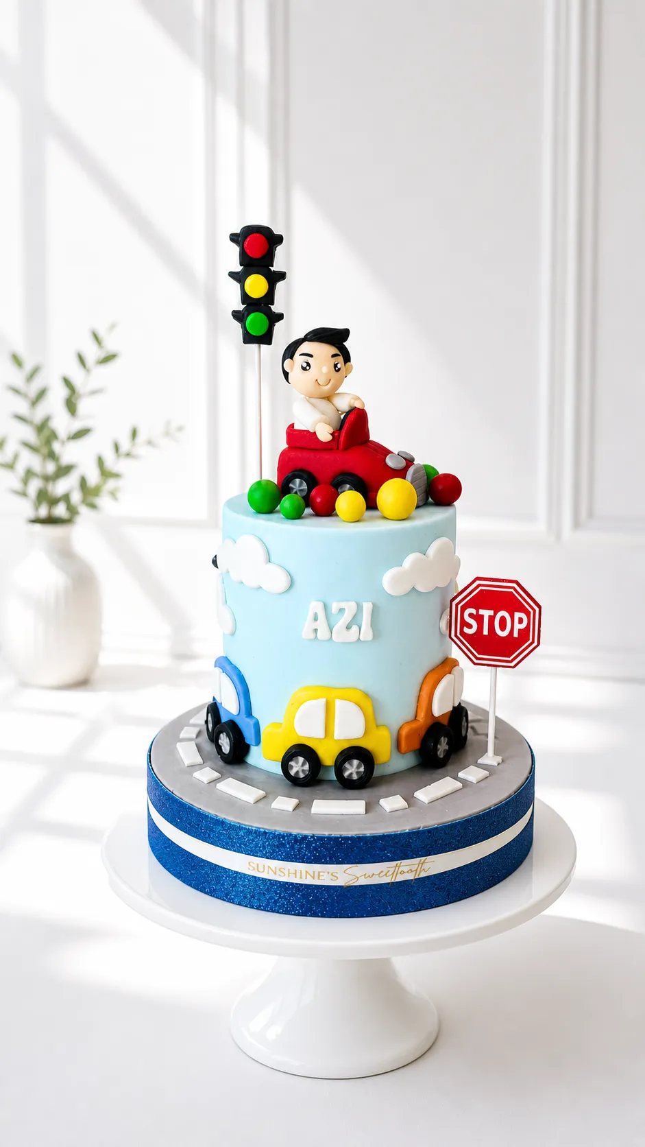 Cars Birthday Cake | Transportation Theme Cake | 01