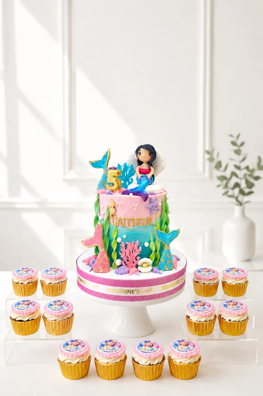 Mermaid Birthday Cake Set | Under the Sea Cake Set | 03