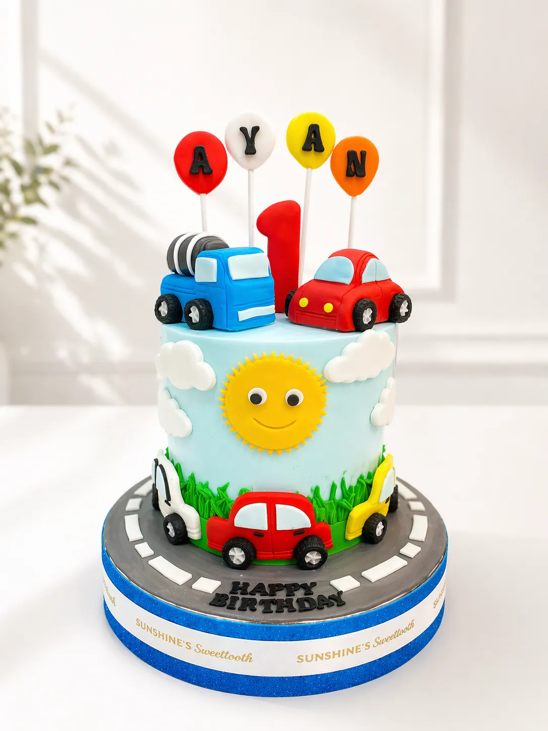 Cars Birthday Cake | Transportation Theme Cake | 02