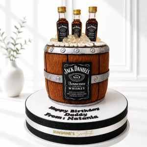 Jack Daniel's-Inspired Birthday Cake | Whiskey Cake | 06