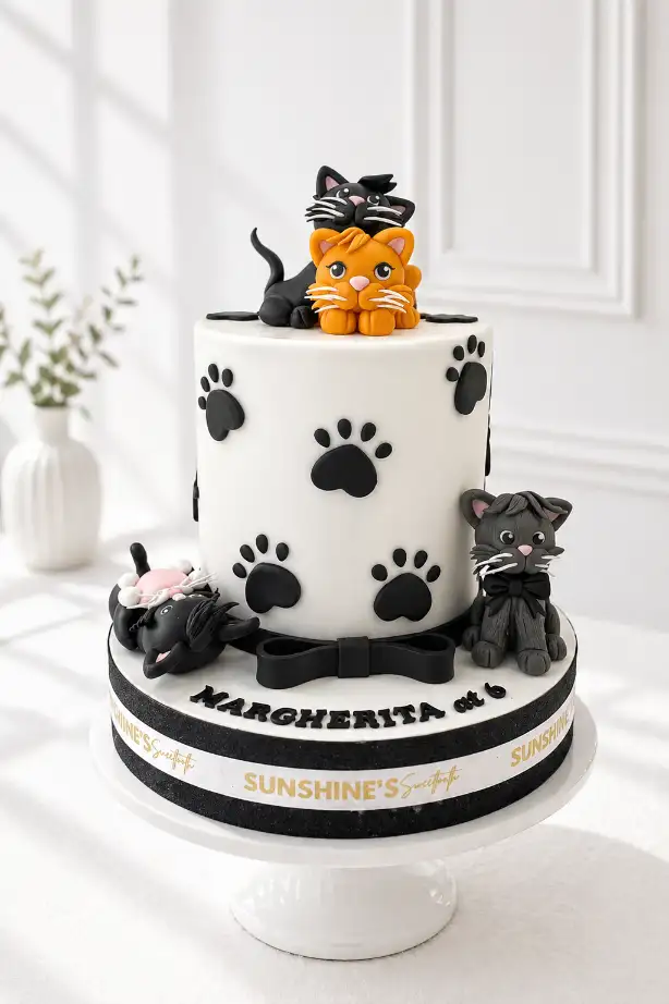 Cat Birthday Cake | Animal Theme Cake | 02