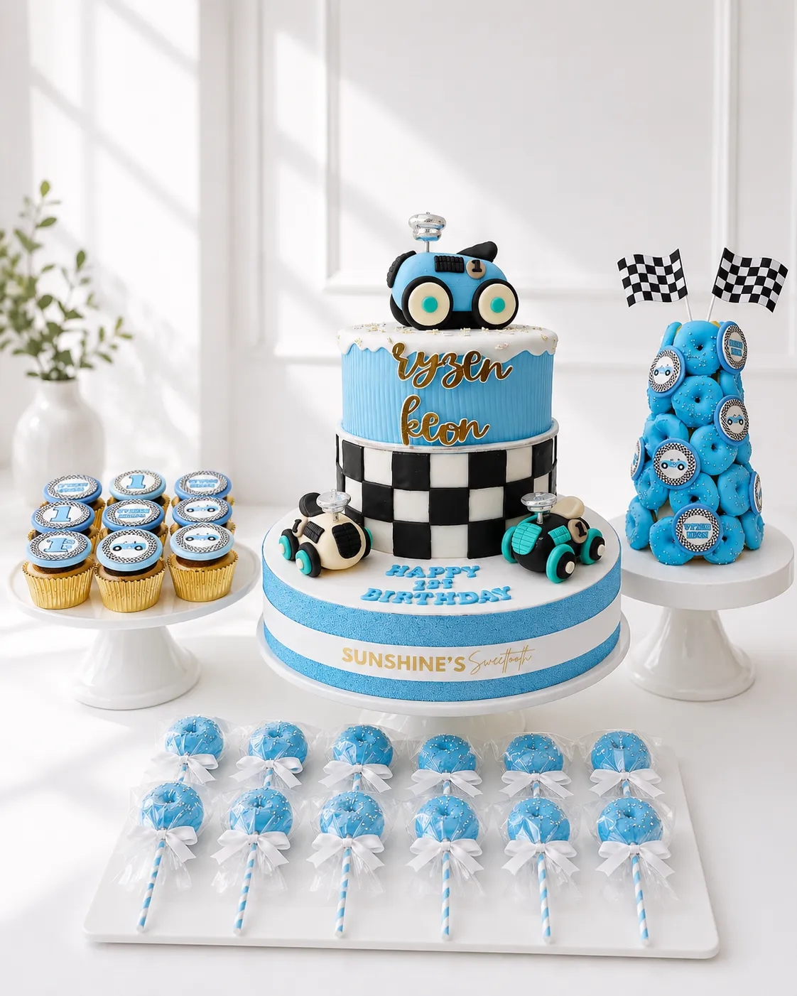 Cars Birthday Cake Set | Race Car & Transportation Cake Set | 02