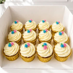 Gender Reveal Buttercream Cupcakes | 6-Piece Set | 01