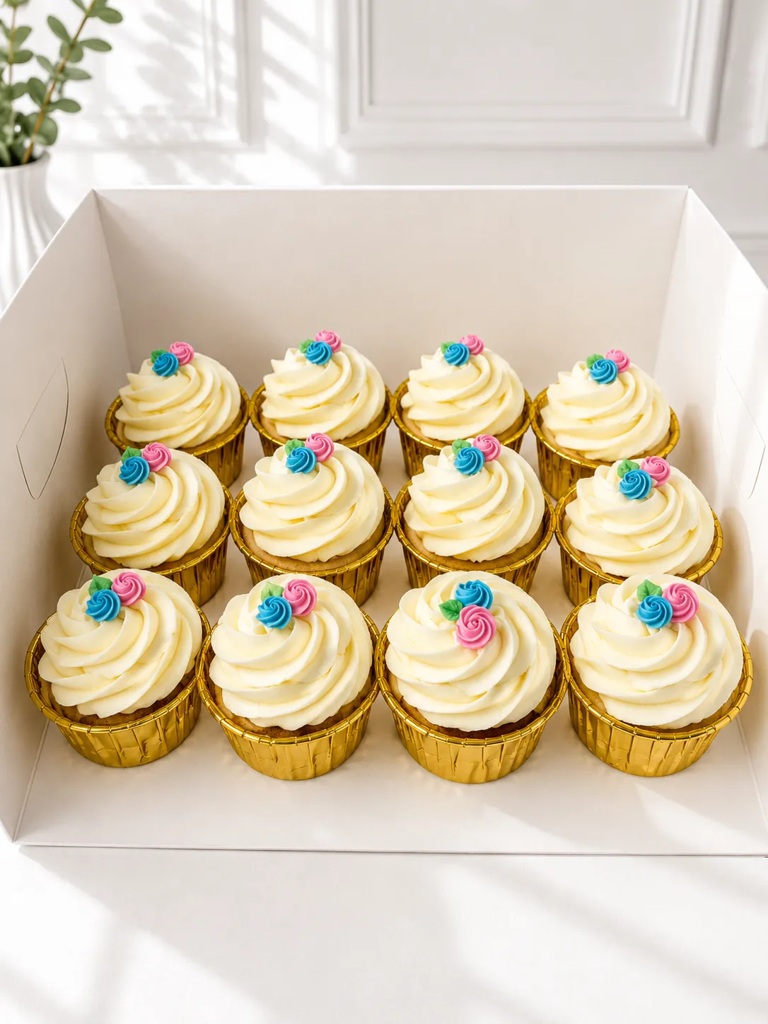 Gender Reveal Buttercream Cupcakes | 6-Piece Set | 01