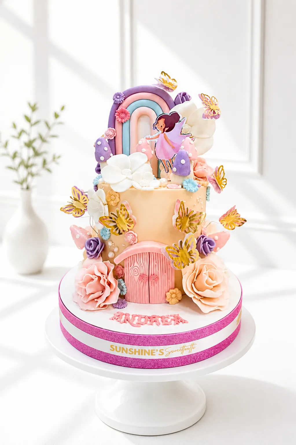 Fairy Birthday Cake | Floral Butterfly Cake | 02