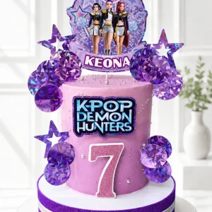 KPop Demon Hunters Birthday Cake | Huntrix Theme Cake | 02