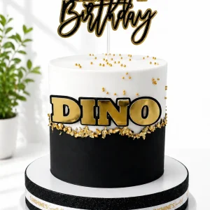 Black & Gold Birthday Cake for Men | Luxury Cake | 01
