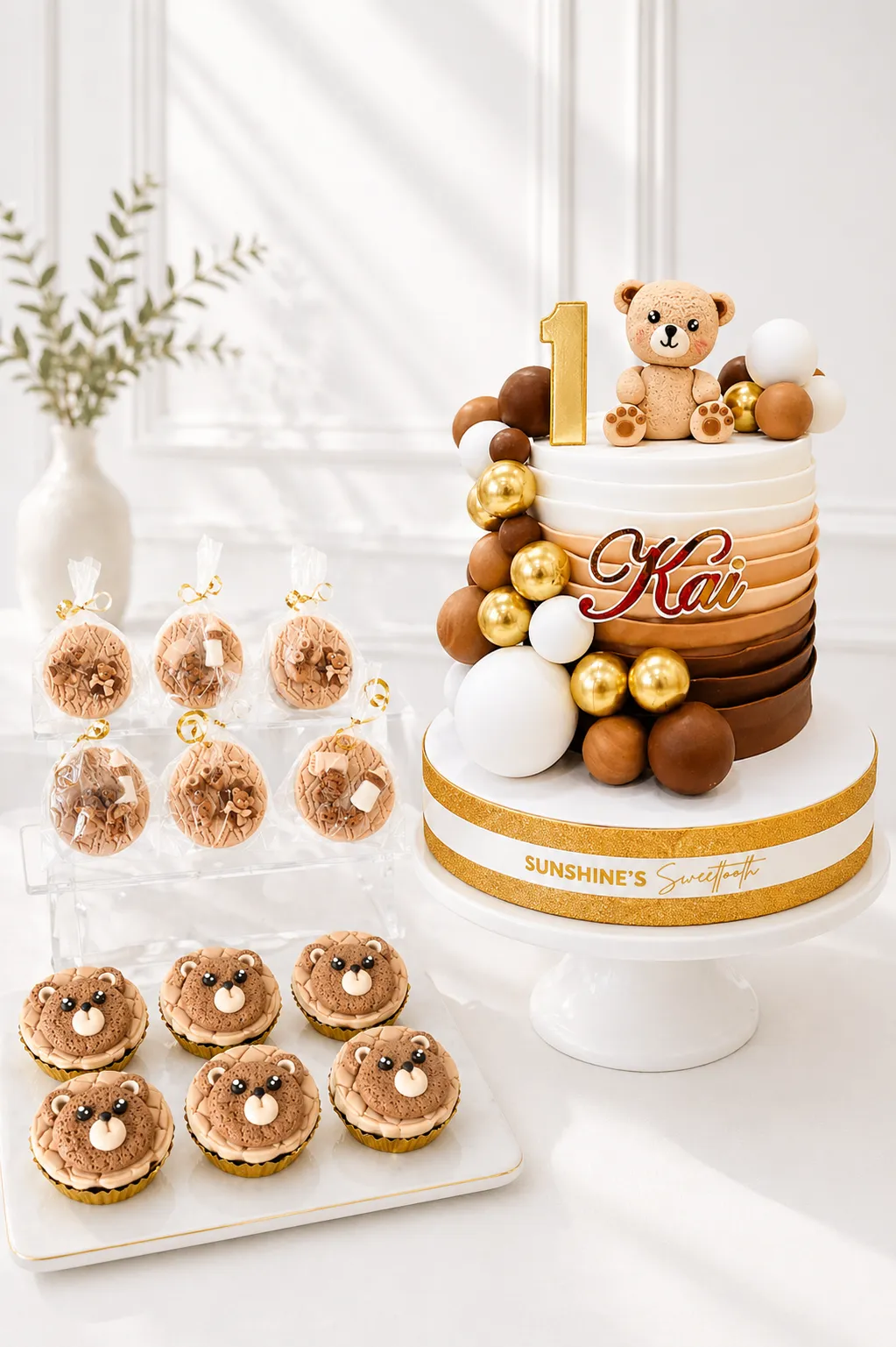 Teddy Bear Birthday Cake Set | Teddy Bear Theme Cake Set | 02