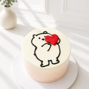Bear Cake | Midi Heart Birthday Cake | 01