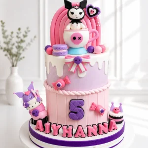 Kuromi Birthday Cake | Sanrio Theme Cake | 02