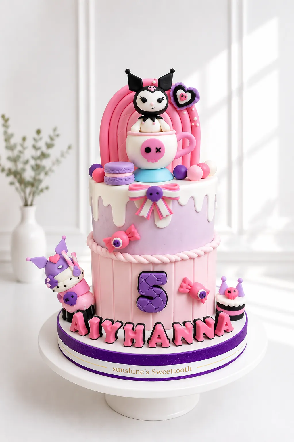 Kuromi Birthday Cake | Sanrio Theme Cake | 02