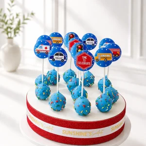 Car Cake Pops | Vehicle Theme Cake Pops | 01