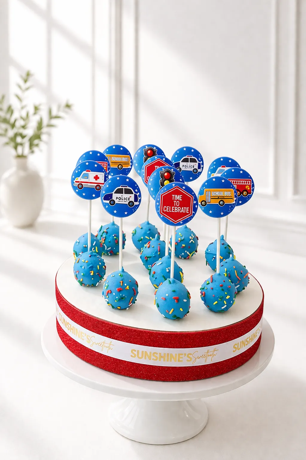 Car Cake Pops | Vehicle Theme Cake Pops | 01