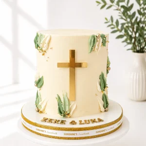 Baptism Cake | Floral Baby Dedication Cake | 01